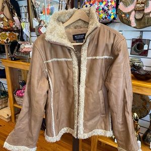 LEATHER - BKE Vintage Authentic - Wool Lined Jacket - Size XL